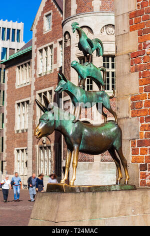 Estátua de los músicos de Bremen
