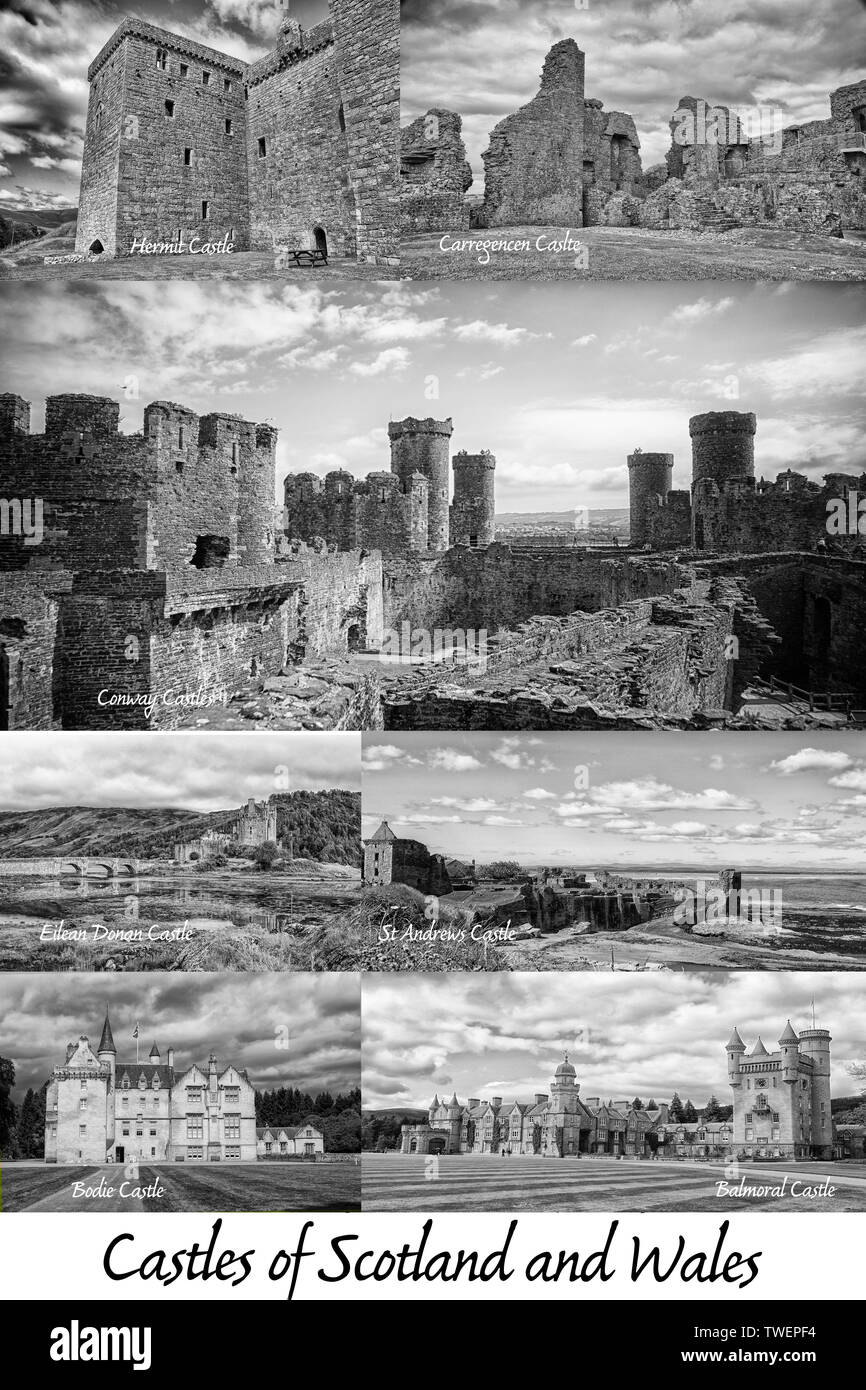Varias imágenes de castillos